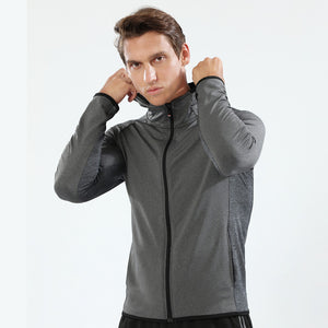 Men’s Long Zipper Hooded Sports Jacket