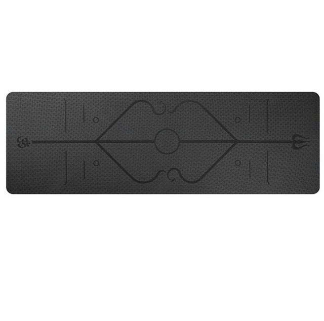 Non-Slip TPE Yoga Mat with Alignment Lines