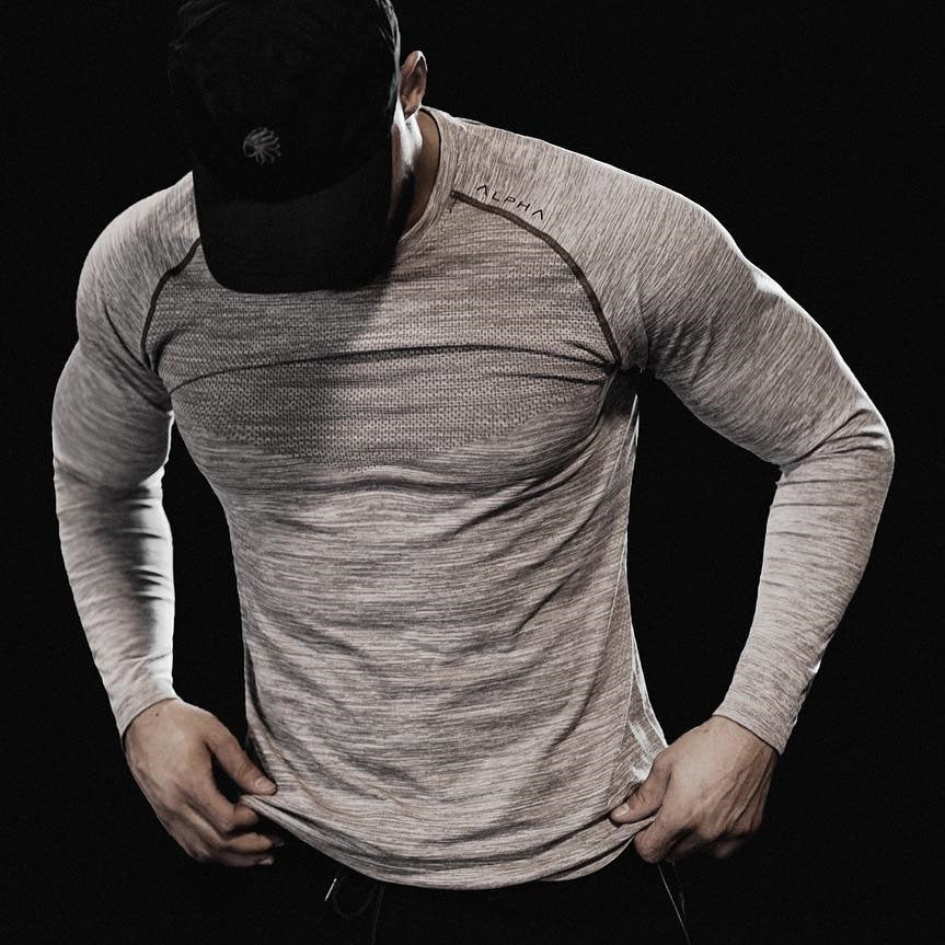 Men’s Long Sleeve Breathable Gym T-Shirt