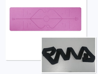Non-Slip TPE Yoga Mat with Alignment Lines