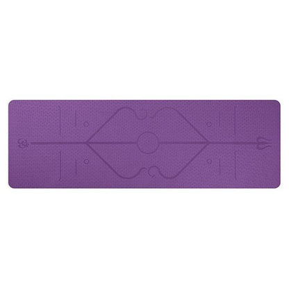Non-Slip TPE Yoga Mat with Alignment Lines