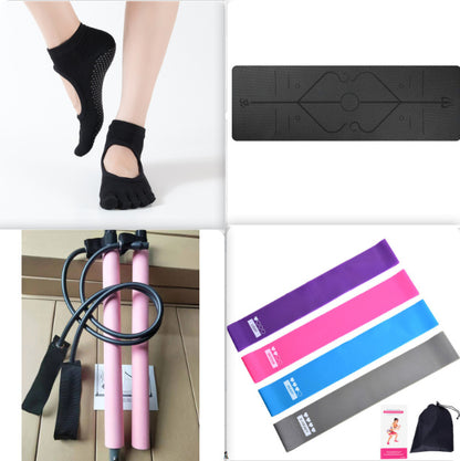 Non-Slip TPE Yoga Mat with Alignment Lines