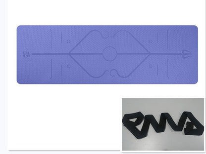 Non-Slip TPE Yoga Mat with Alignment Lines