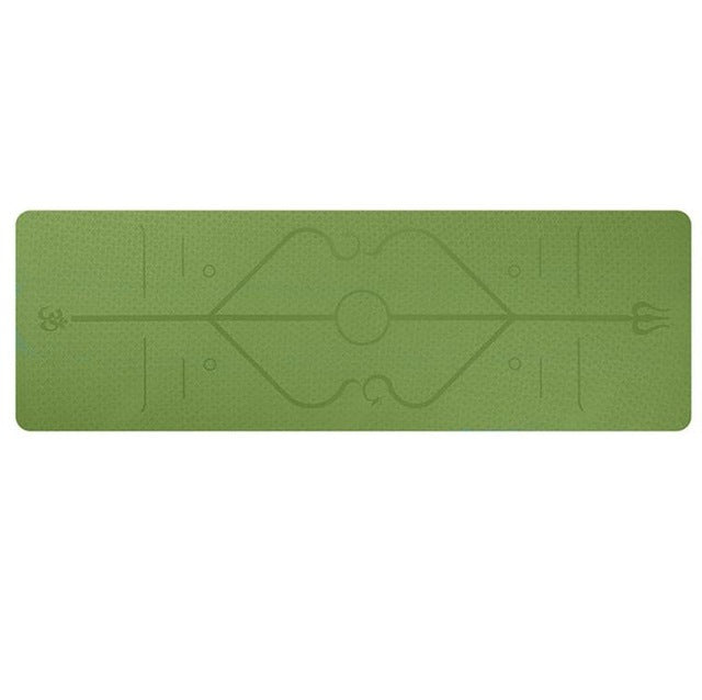 Non-Slip TPE Yoga Mat with Alignment Lines