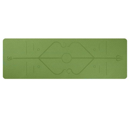 Non-Slip TPE Yoga Mat with Alignment Lines