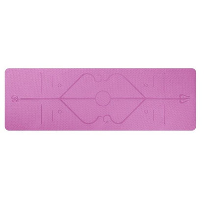 Non-Slip TPE Yoga Mat with Alignment Lines
