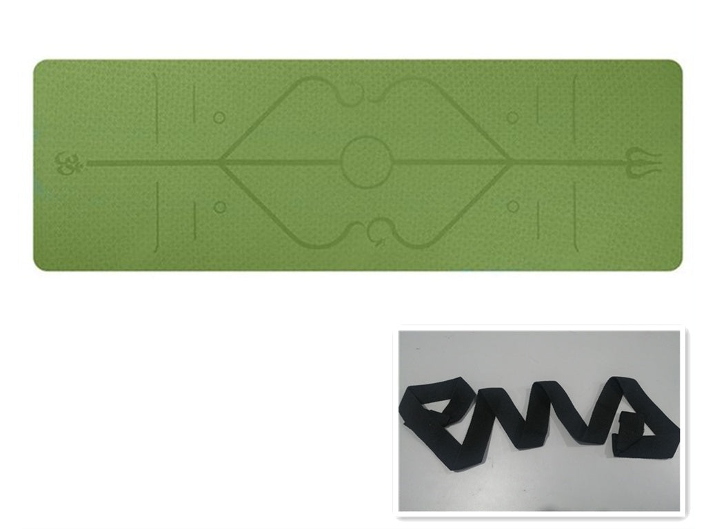 Non-Slip TPE Yoga Mat with Alignment Lines