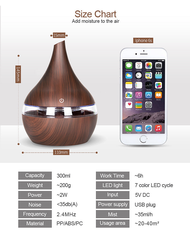 LED Essential Oil Diffuser & Humidifier
