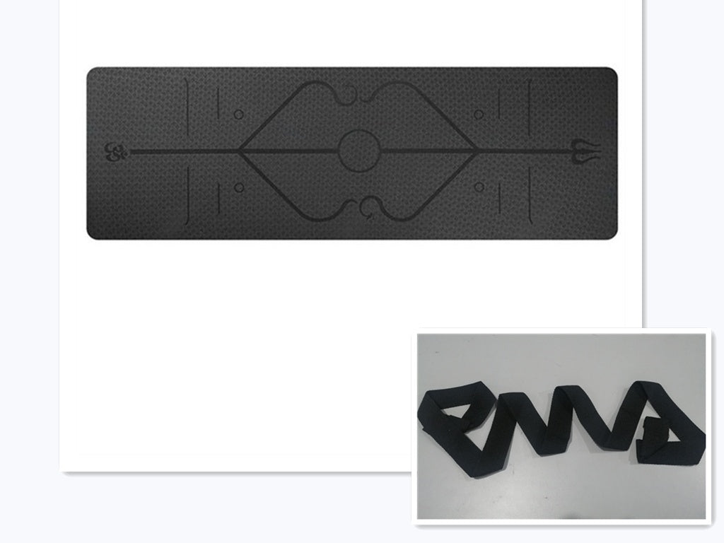 Non-Slip TPE Yoga Mat with Alignment Lines