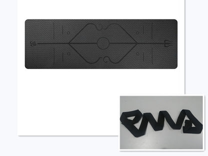 Non-Slip TPE Yoga Mat with Alignment Lines