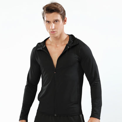 Men’s Long Zipper Hooded Sports Jacket