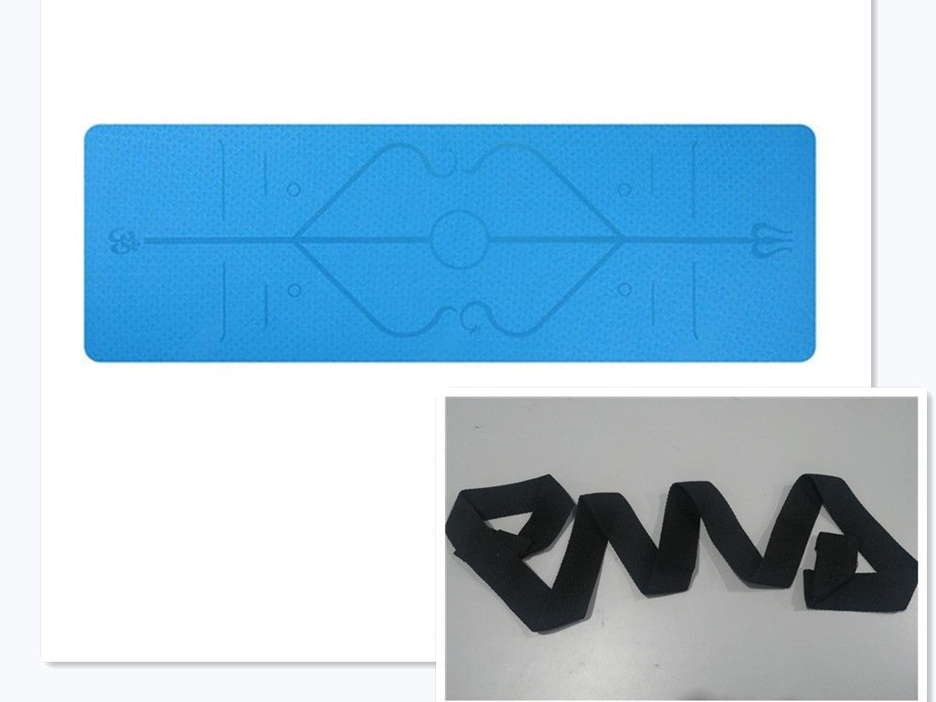 Non-Slip TPE Yoga Mat with Alignment Lines