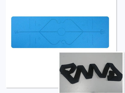 Non-Slip TPE Yoga Mat with Alignment Lines